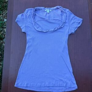 Banana Republic Lavender Purple Raw Edge Tee - XL